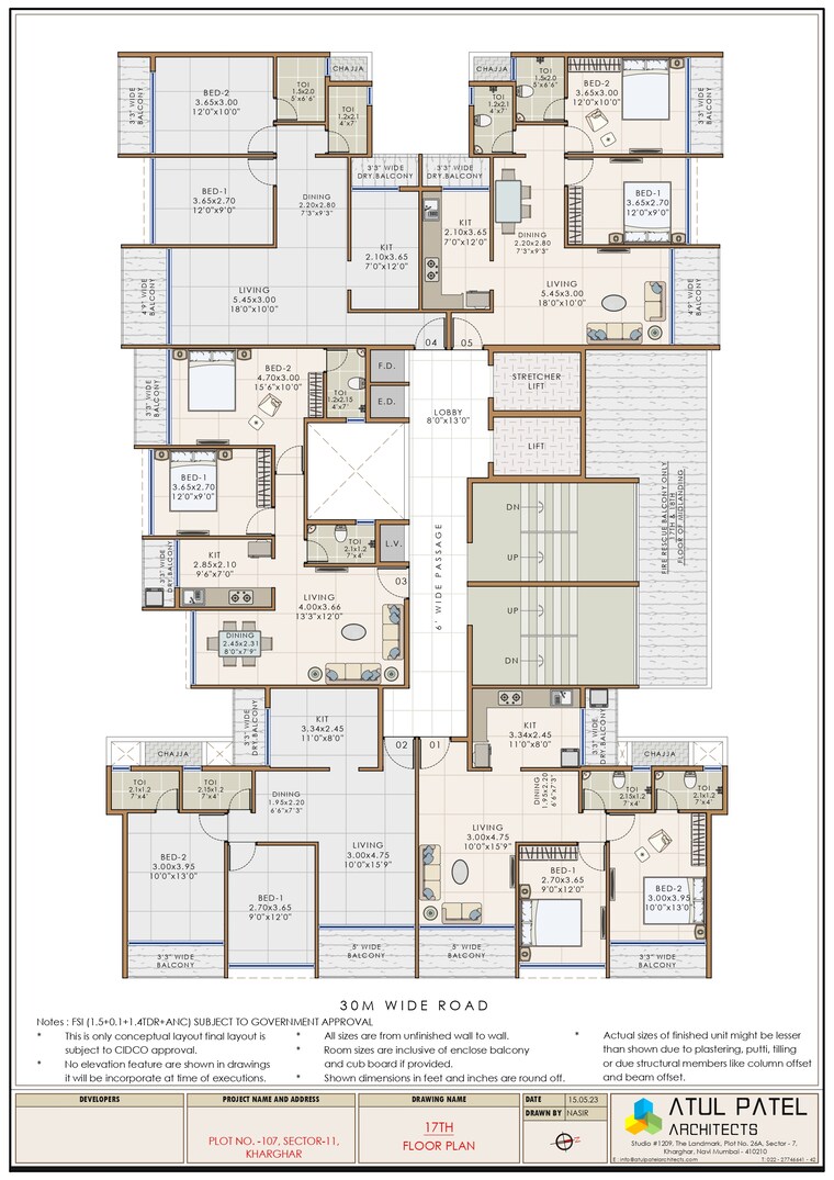 Floor Plan, shree-pote-pallacio 2 Bedroom 728 Sq.Ft. Apartment In Kharghar Sector 11 Navi Mumbai 9457508