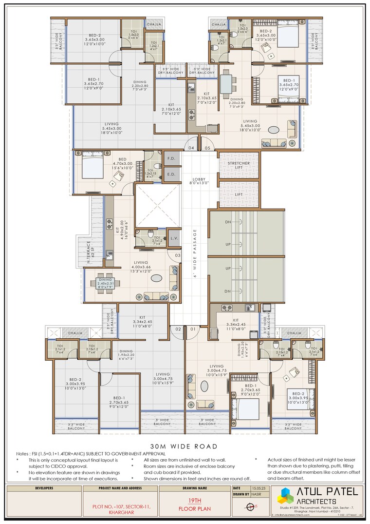 Floor Plan, shree-pote-pallacio 2 Bedroom 728 Sq.Ft. Apartment In Kharghar Sector 11 Navi Mumbai 9457508
