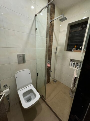 Bathroom in 3 BHK Apartment at Riddhi Gardens CHS, Malad East – for Rent