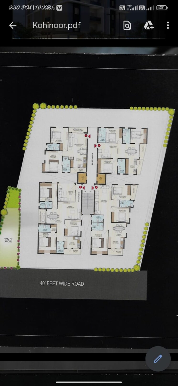 Master Plan, alkapoor 3 Bedroom 1594 Sq.Ft. Apartment In Alkapoor Hyderabad 9458443