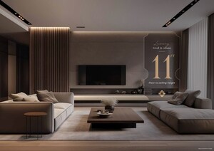 Living Room in 3 BHK Builder Floor at Fia Aum Residences, Mahim – for Sale