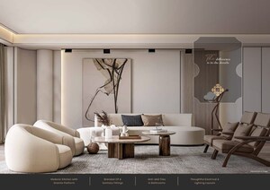 Living Room in 3 BHK Builder Floor at Fia Aum Residences, Mahim – for Sale