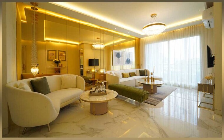 Living Room, smart-world-orchard 3 Bedroom 1680 Sq.Ft. Apartment In Sector 61 Gurgaon 9458992
