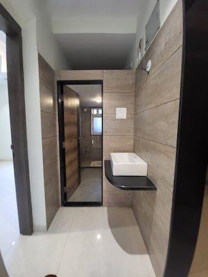 Bathroom in 1 BHK Apartment at Shree Ganesha Veera Residency, Ghodbunder Road – for Rent