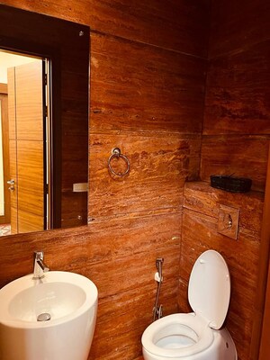 Bathroom in 4 BHK Apartment at Panchsheel Park – for Rent