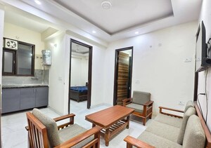 Living Room in 1 BHK Builder Floor at Chattarpur – for Rent