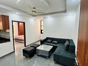 Living Room in 1 BHK Apartment at Palm Residency Chhatarpur, Chattarpur – for Rent