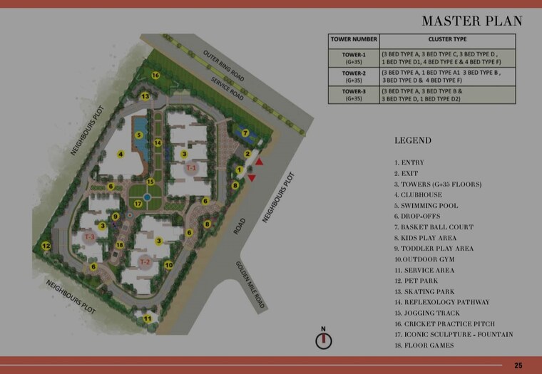 Master Plan, prestige-beverly-hills 4 Bedroom 2710 Sq.Ft. Apartment In Kokapet Hyderabad 9460306