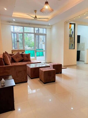 Living Room in 3 BHK Builder Floor at Palm Residency Chhatarpur, Chattarpur – for Rent