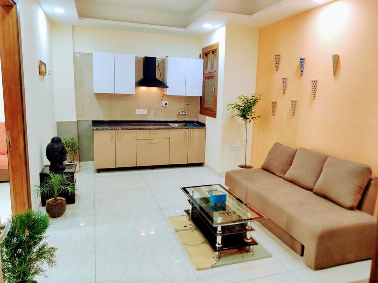 Living Room, palm-residency-chhatarpur 3 Bedroom 1400 Sq.Ft. Builder Floor In Chattarpur Delhi 9460276