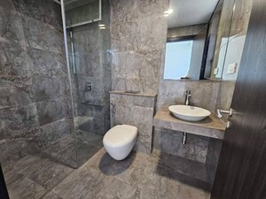 Bathroom in 3 BHK Apartment at Oberoi Sky City, Borivali East – for Rent