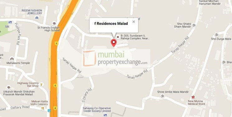 Map Location, a-and-o-f-residences-malad 2 Bedroom 1042 Sq.Ft. Apartment In Malad East Mumbai 9460640