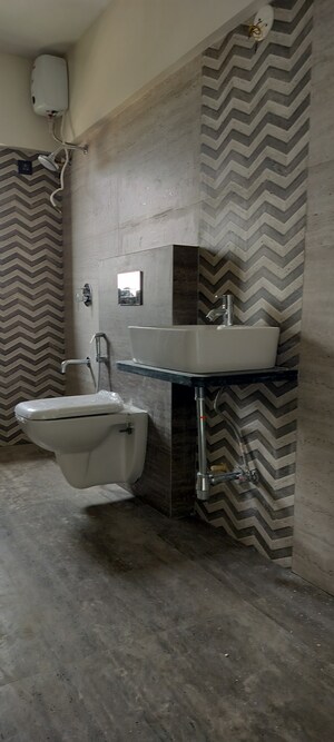 Bathroom in 3 BHK Apartment at Zindagi CHS, Khar West – for Rent