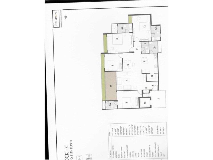 Floor Plan, thaltej shilaj road 4 Bedroom 2700 Sq.Ft. Apartment In Thaltej Shilaj Road Ahmedabad 9461057