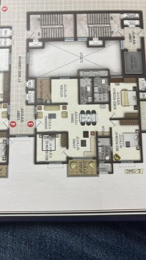 Floor Plan in 3 BHK Apartment at Lansum El Dorado, Narsingi – for Sale