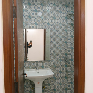 Bathroom in 2 BHK Builder Floor at Chattarpur – for Sale