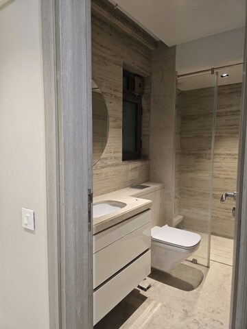 Bathroom in 3 BHK Apartment at Rustomjee Seasons, Bandra East – for Rent