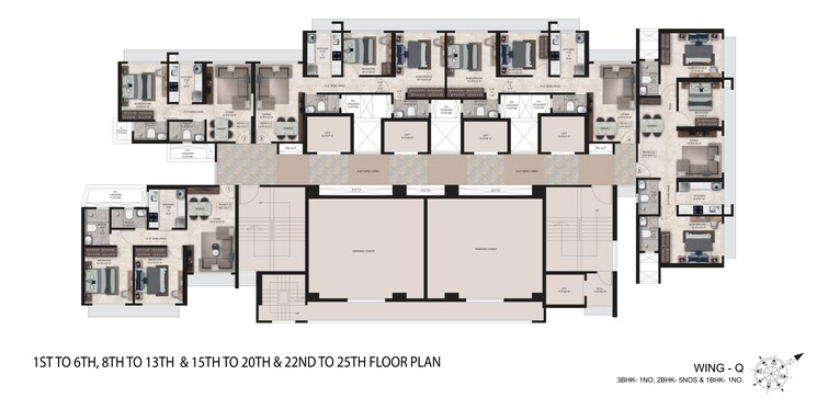 Floor Plan, gurukrupa-marina-enclave 2 Bedroom 645 Sq.Ft. Apartment In Malad West Mumbai 9461417
