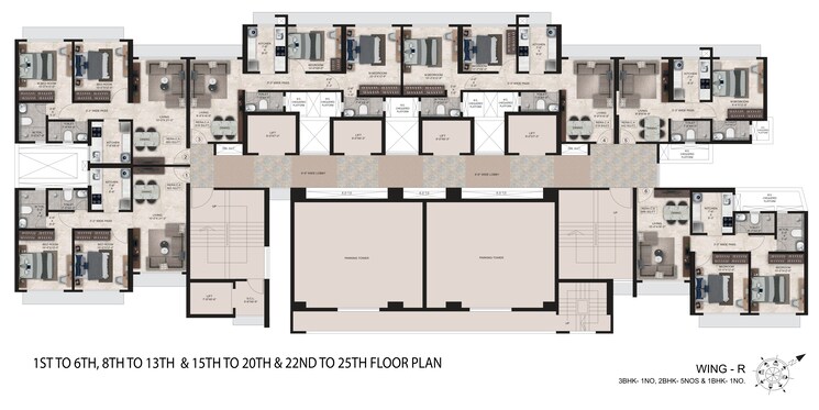 Floor Plan, gurukrupa-marina-enclave 2 Bedroom 645 Sq.Ft. Apartment In Malad West Mumbai 9461566