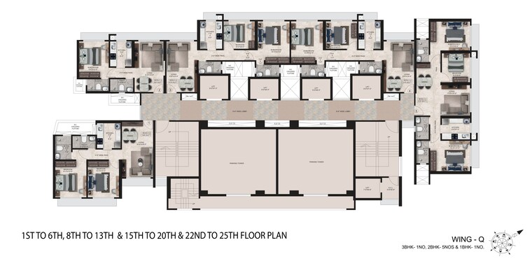 Floor Plan, gurukrupa-marina-enclave 2 Bedroom 683 Sq.Ft. Apartment In Malad West Mumbai 9461628