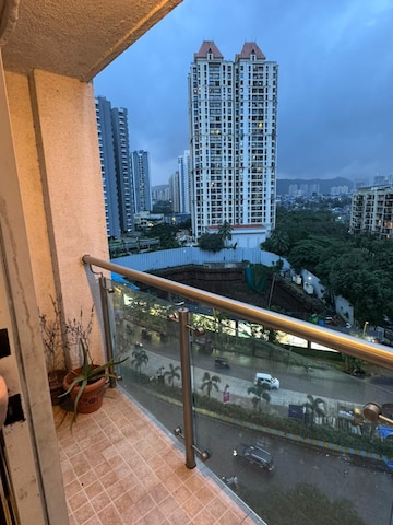 Balcony in 3 BHK Apartment at Jangid Galaxy, Ghodbunder Road – for Rent