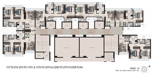 Floor Plan in 3 BHK Apartment at Gurukrupa Marina Enclave, Malad West – for Sale