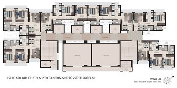 Floor Plan in 3 BHK Apartment at Gurukrupa Marina Enclave, Malad West – for Sale