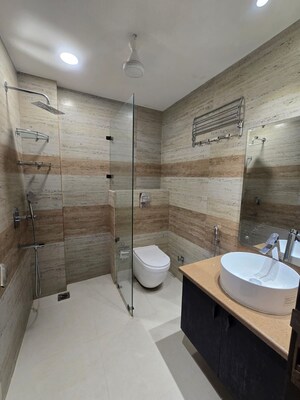 Bathroom in 4 BHK Builder Floor at Mohit House, Sushant Lok I – for Rent