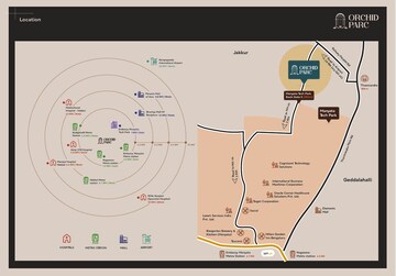 Studio Apartment – Map Location View at NR Green Woods, Thanisandra - for Sale