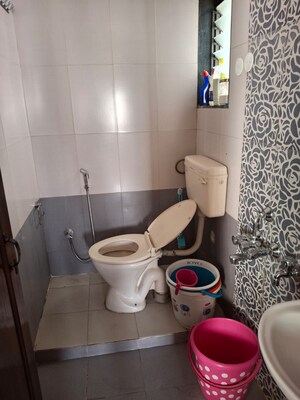 Bathroom in 2 BHK Apartment at Coral Heights, Kavesar – for Rent