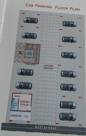 Floor Plan in 3 BHK Apartment at Annapurneshwari Nagar – for Sale