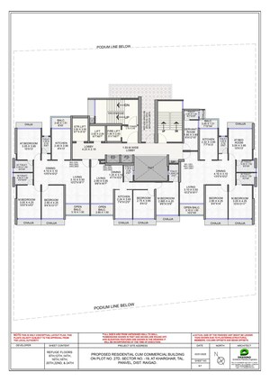 Floor Plan in 2 BHK Apartment at Punit Imperia, Kharghar Sector 19 – for Sale