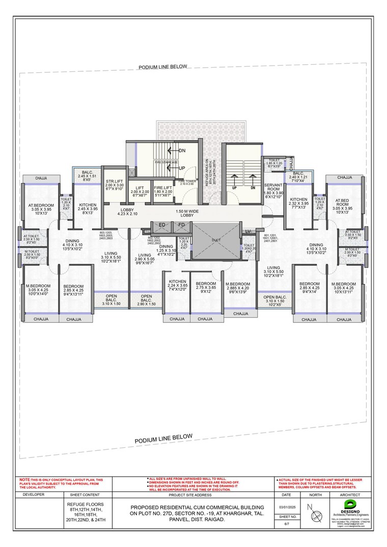 Floor Plan, punit-imperia 2 Bedroom 659 Sq.Ft. Apartment In Kharghar Sector 19 Navi Mumbai 9463033