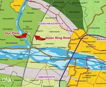  Plot – Map Location View at Vijayawada One Town - for Sale