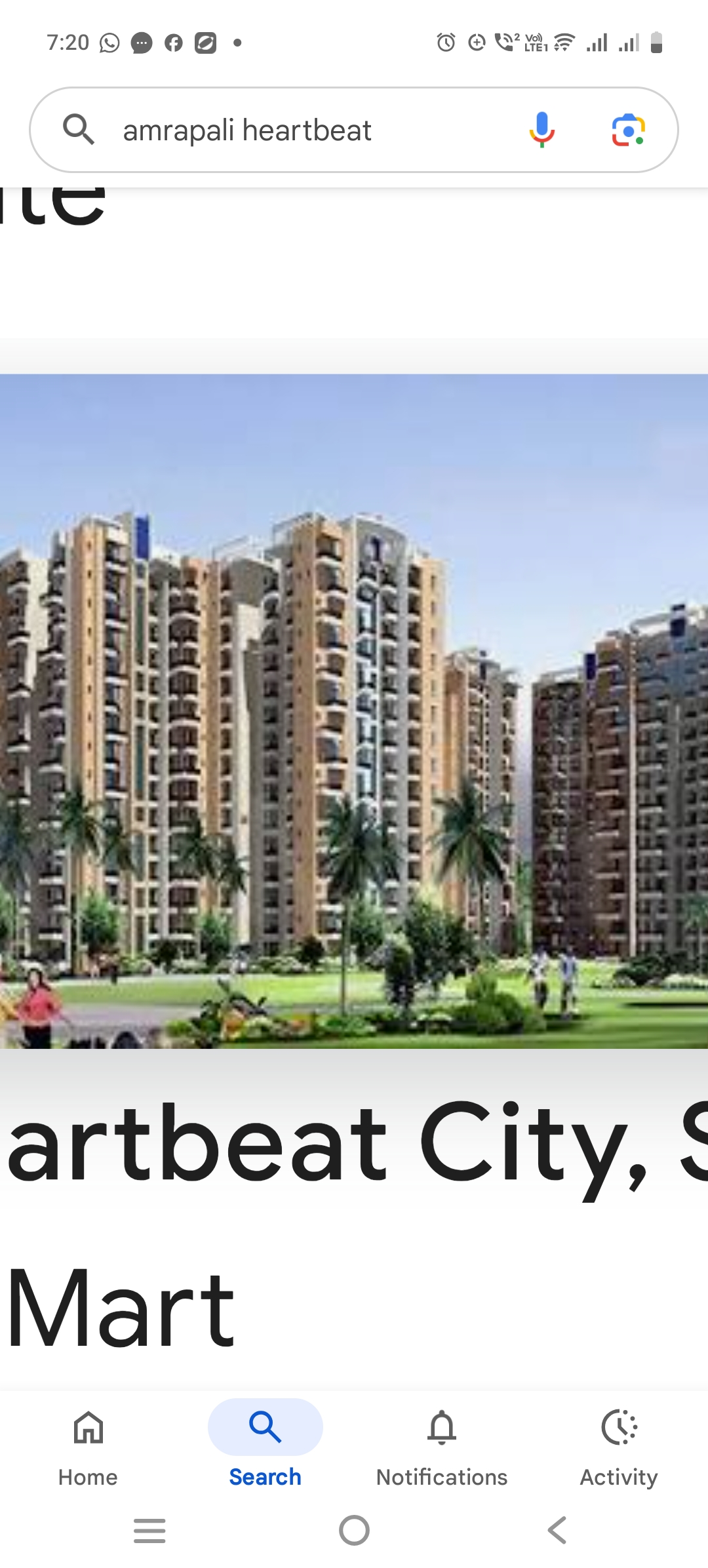 2 BHK + Pooja Room 1195 Sq.Ft. Apartment in Amrapali Heartbeat City
