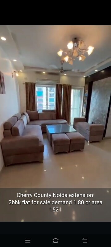 Living Room in 3 BHK Apartment at ABA Cherry County, Tech Zone 4 Greater Noida – for Sale