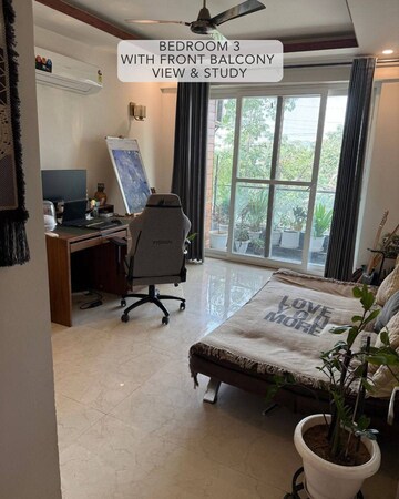 Living Room in 1.5 BHK Builder Floor at Housing Board Colony Sector 17, Sector 17a – for Rent