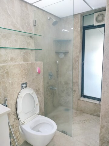 Bathroom in 3 BHK Apartment at Dheeraj Celestial, Bandra West – for Rent