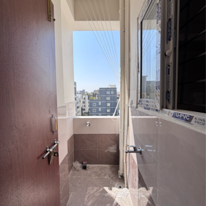 Bathroom in 1 BHK Apartment at SSV Residency Kondapur, Masjid Banda – for Rent