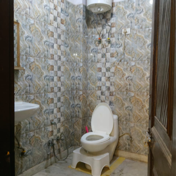 Bathroom in 2 BHK Builder Floor at Chattarpur – for Rent