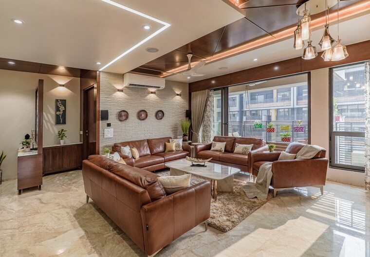 Living Room, parker-white-lily 2 Bedroom 1350 Sq.Ft. Apartment In Sector 8 Sonipat 9464971