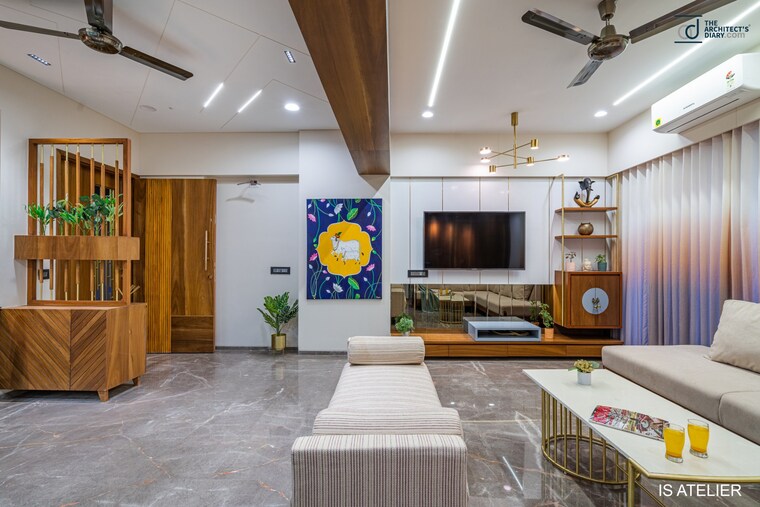 Living Room, parker-white-lily 2 Bedroom 1350 Sq.Ft. Apartment In Sector 8 Sonipat 9464971