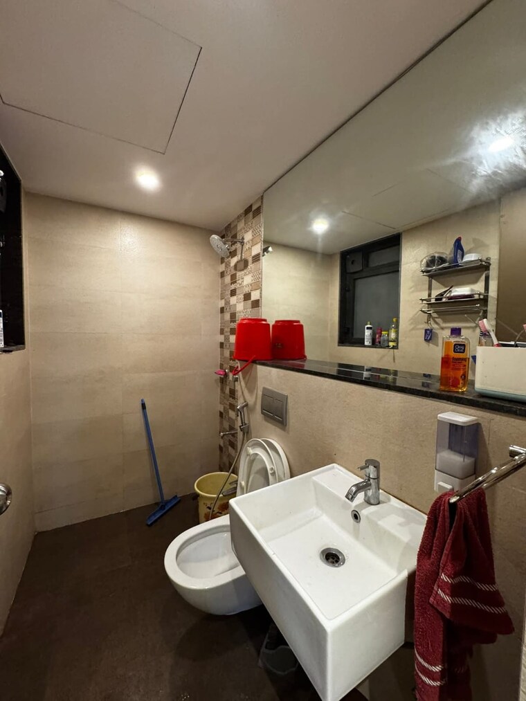 Bathroom, gajra-bhoomi-lawns 1 Bedroom 439 Sq.Ft. Apartment In Shilphata Thane 9465100