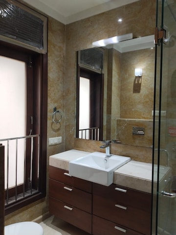 Bathroom in 3 BHK Builder Floor at Boutique Residential Apartment, Greater Kailash I – for Rent
