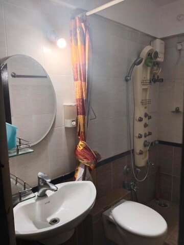 Bathroom in 3 BHK Apartment at Adhiraj Magnolia, Kharghar – for Rent