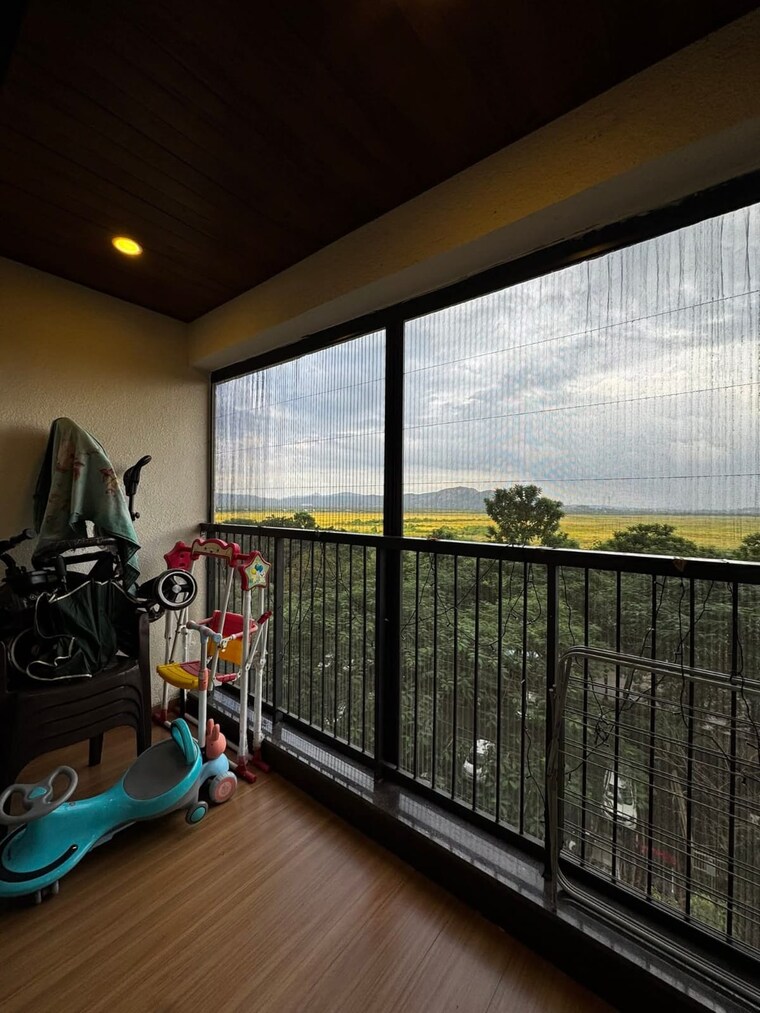 Balcony, gajra-bhoomi-lawns 2 Bedroom 630 Sq.Ft. Apartment In Shilphata Thane 9465209