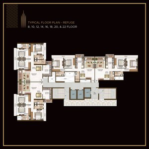 Floor Plan in 4 BHK Apartment at Elite Vivanta, Kharghar Sector 15 – for Sale