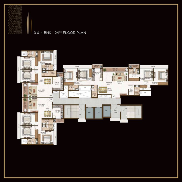 Master Plan, elite-vivanta 4 Bedroom 1545 Sq.Ft. Apartment In Kharghar Sector 15 Navi Mumbai 9465237