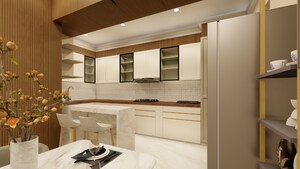 Kitchen in 3 BHK Apartment at Ramprastha Imperial Heights Phase 1, Indrapuram – for Sale