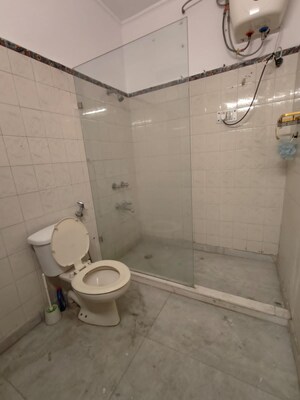 Bathroom in 3 BHK Builder Floor at Greater Kailash – for Rent